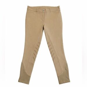 Dublin Equestrian Riding Pants Breeches – Tan Silicone Stripes Performance